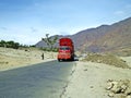 decorative truck at Karakoram Highway, Pakistan Royalty Free Stock Photo