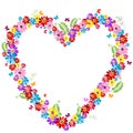 Decorative valentine floral frame Royalty Free Stock Photo