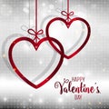 Decorative Valentine`s Day heart background