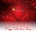 Decorative Valentines Day background with 3D style heart