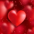 Decorative Valentines Day background with red heart