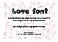 Decorative valentines display font.