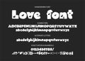 Decorative valentines display font.