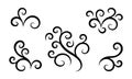 Decorative vector collection of swirl patterns filigree ornament elements Royalty Free Stock Photo