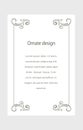 Decorative vector frame. Elegant element for design template, place for text. Floral border. Royalty Free Stock Photo