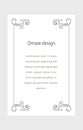 Decorative vector frame. Elegant element for design template, place for text. Floral border.