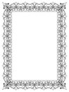 Vintage Frame Template with Free Space - Stock Vector Illustration Royalty Free Stock Photo