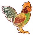 Decorative vector rooster