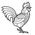 Decorative vector rooster