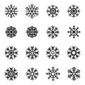 Decorative vector Snowflakes set Royalty Free Stock Photo