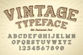 Decorative vector vintage retro typeface, font