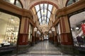 Decorative Victorian shopping mall atrium interior of historic Block Arcade in Melbourne CBD, Australia