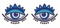 Eyes line icons. View and Eye icon set. See symbol. Show password. Open icon vector symbol logo illustration Royalty Free Stock Photo