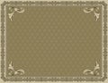 Elegant vintage background with decorative ornamentalborder Royalty Free Stock Photo