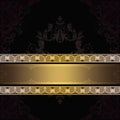 Decorative vintage background with elegant border. Royalty Free Stock Photo