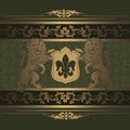 Decorative vintage background with heraldic elements.