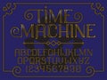 Decorative vintage font Time Machine Royalty Free Stock Photo