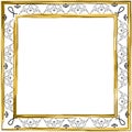 Decorative vintage frame. Gold. Jewish star. Vector Royalty Free Stock Photo