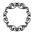 Decorative vintage frame .Vector illustration.Black. Royalty Free Stock Photo