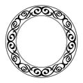 Decorative vintage frame .Vector illustration.Black. Royalty Free Stock Photo