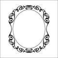 Decorative vintage frame .Vector illustration.Black. Royalty Free Stock Photo