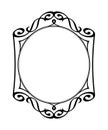 Decorative vintage frame .Vector illustration.Black. Royalty Free Stock Photo