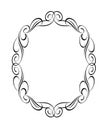 Decorative vintage frame .Vector illustration.Black. Royalty Free Stock Photo