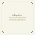 Decorative vintage frames and borders set,Gold photo frame with corner Thailand line floral for picture, Vector design decoration Royalty Free Stock Photo