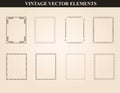 Decorative vintage frames and borders set vector