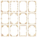 Decorative vintage frames. Certificate ornamental borders royal elegant calligraphic style vector collection