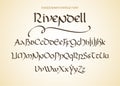 Decorative vintage magic styled letters. Vector script.