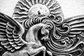 Decorative wall element representing the winged horse pegasus Royalty Free Stock Photo