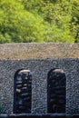 Decorative wall made of small chip of tile in The Rock Garden at Chandigarh union territory INDIA