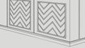 Decorative Wall Panel Geometric Pattern Interior Design, vector design Generative AI Royalty Free Stock Photo