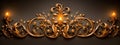 Decorative wall sconces diwali border frame Royalty Free Stock Photo