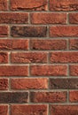 Decorative wall texture, background. Rusty, matted, red bricks