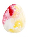 Decorative water color red and yellow easter egg Royalty Free Stock Photo