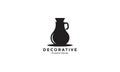 Decorative water drink jars logo design vector icon symbol illustration