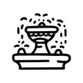 decorative water fountain line vector doodle simple icon