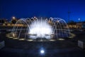 Water fountian in Miramar, Portugal taken at the blue hour