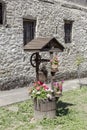 Decorative well with flowers