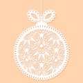 Decorative white lace Christmas ball toy