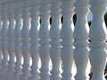 Decorative white stone fence