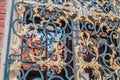 Decorative window bars at Collegium Maius Great College courtyard of the Jagellonian University in Krako Royalty Free Stock Photo