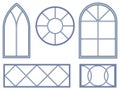 Decorative window blueprints Royalty Free Stock Photo