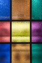 Decorative window of various colored rectangles Royalty Free Stock Photo