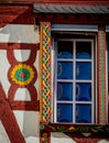 Decorative windows in Benkastel-Kues, Mosel Valley, Germany Royalty Free Stock Photo