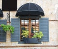 Decorative Windows in the building with metal bars