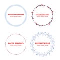 Decorative winter circle wreath collection