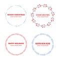 Decorative winter circle wreath collection